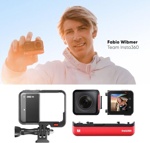 إصدار Insta360 ONE RS 4K - كاميرا أكشن مقاومة للماء بدقة 4K بمعدل 60 إطارًا في الثانية مع تثبيت FlowSate، وصور بدقة 48 ميجابكسل، وتقنية HDR النشطة، وتحرير الذكاء الاصطناعي (متجدد) in Saudi Arabia