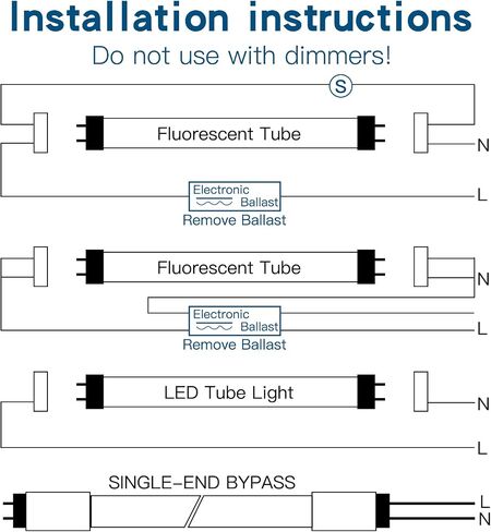 LED Bulbs 4ft T8 Fluorescent Light Bulbs 48 inchType A+B,24W 3200LM 6500K Clear Super Bright,Single and Double End Powered,No Need Ballast Bypass,T8 T10 T12 Fluorescent Bulbs Replacemen(4-Pack) in Saudi Arabia