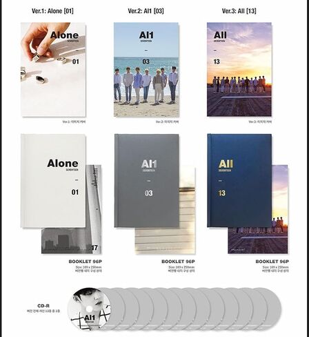 Pledis Entertainment Seventeen - 'Al1' Ver.1 Alone [1] (الألبوم المصغر الرابع) قرص مضغوط + كتاب صور + بطاقة صور + مجموعة بطاقات صور إضافية in Kuwait