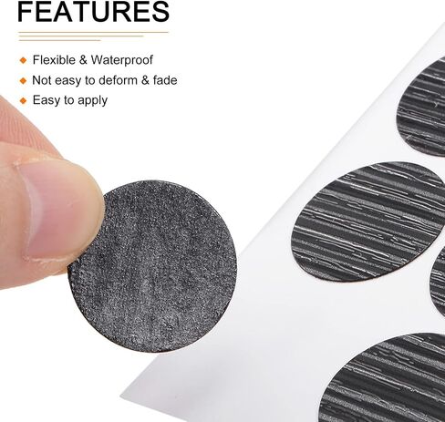 21mm(Dia) Screw Hole Cover Stickers - 3Sheet 162pcs - Good for Furniture Wardrobe Chair - PVC Waterproof Hole Caps - Light Khaki in Saudi Arabia
