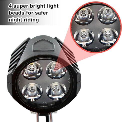 مصباح أمامي للدراجة فائق السطوع من Kingsea، مصابيح دراجات 12 وات للركوب الليلي، مصباح أمامي LED للدراجة على الطريق، مصباح أمامي مقاوم للماء للدراجة in Kuwait
