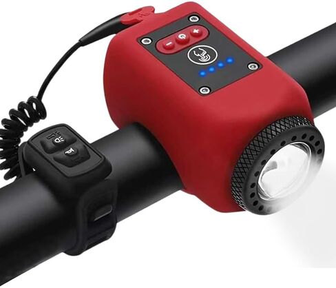 Electric Bike Horn Bike Light 2 in 1; 110 dB Bicycle Horn 5 Sound Modes with Rechargeable Battery Waterproof Bicycle Light with Horn for Kids Boys Adults Mountain Bike in Saudi Arabia
