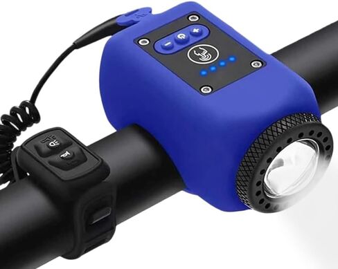 Electric Bike Horn Bike Light 2 in 1; 110 dB Bicycle Horn 5 Sound Modes with Rechargeable Battery Waterproof Bicycle Light with Horn for Kids Boys Adults Mountain Bike in Saudi Arabia
