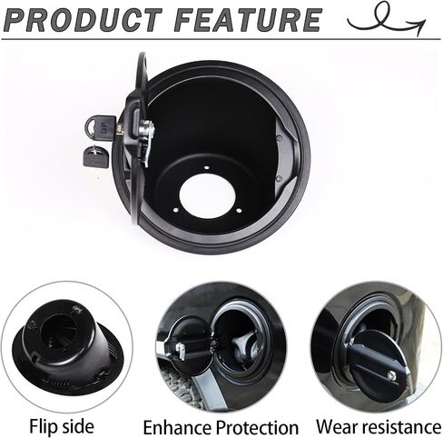 Fuel tank cap replacement anti-theft lock cap Compatible with Hummer H2 2003-2009 ，Locking Gas Cap Cover, Fuel Tank Door with Lock，aluminum alloy Car Fuel Tank Gas Filler Cap Cover Trim in Saudi Arabia