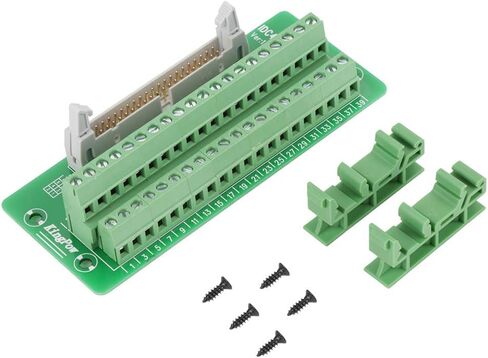موصل كتلة المحطة، IDC40P 40Pin ذكر رأس اللوحة موصل كتلة المحطة الطرفية PLC واجهة مع قوس لمؤازرة PLC وحامل السكك الحديدية DIN in Saudi Arabia