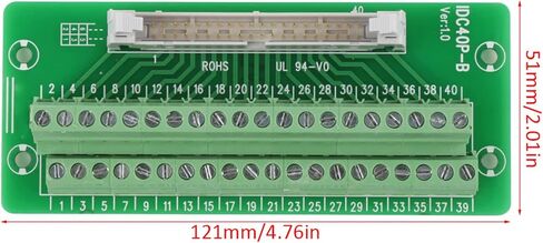 موصل كتلة المحطة، IDC40P 40Pin ذكر رأس اللوحة موصل كتلة المحطة الطرفية PLC واجهة مع قوس لمؤازرة PLC وحامل السكك الحديدية DIN in Saudi Arabia