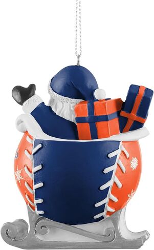 FOCO - MLB 4" Baseball Sleigh Resin Xmas Christmas Holiday Tree Hanging Ornament (New York Mets) in Saudi Arabia