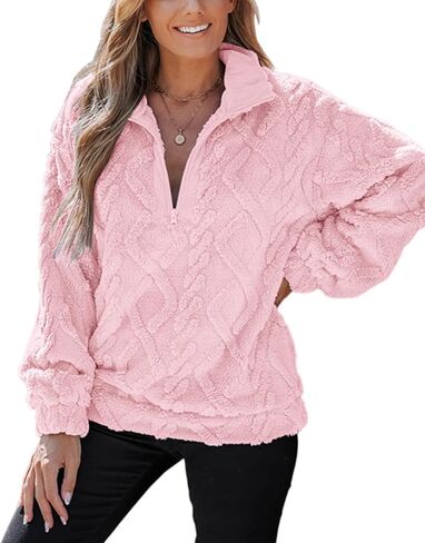 CHICME أفضل عروض التسوق سترة Chic Me النسائية الغامضة كبيرة الحجم بنمط Argyle بلوفر بأكمام طويلة لخريف 2024 in Kuwait