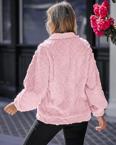 CHICME أفضل عروض التسوق سترة Chic Me النسائية الغامضة كبيرة الحجم بنمط Argyle بلوفر بأكمام طويلة لخريف 2024 in Kuwait