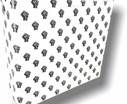 Makena Prints All Occasion Black Power Premium Wrapping Paper with Cut Lines on Reverse (30 inches by 16 feet; 40sq ft per roll) for Birthdays, Weddings, Bridal Showers, Baby Showers, and more in Saudi Arabia