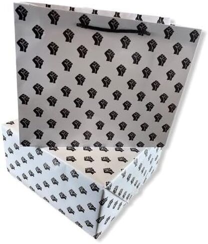Makena Prints All Occasion Black Power Premium Wrapping Paper with Cut Lines on Reverse (30 inches by 16 feet; 40sq ft per roll) for Birthdays, Weddings, Bridal Showers, Baby Showers, and more in Saudi Arabia