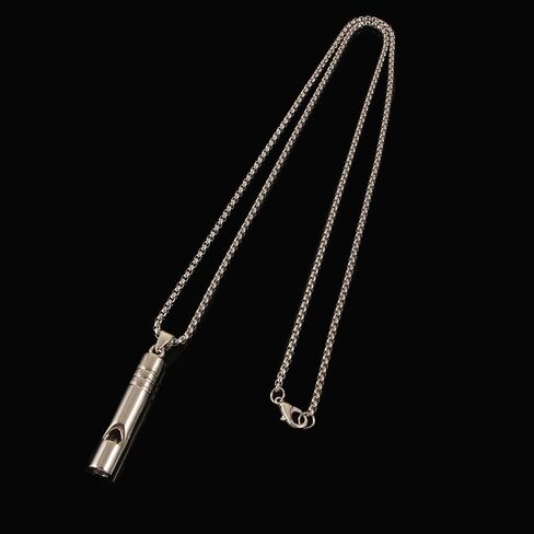 Kopida 2 Pcs Titanium Whistle Necklace, Trendy Necklace Pendant Whistle for Jewelry Accessories, Emergency Survival, Hiking, Camping, and Pet Training in Saudi Arabia