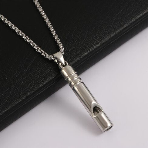 Kopida 2 Pcs Titanium Whistle Necklace, Trendy Necklace Pendant Whistle for Jewelry Accessories, Emergency Survival, Hiking, Camping, and Pet Training in Saudi Arabia