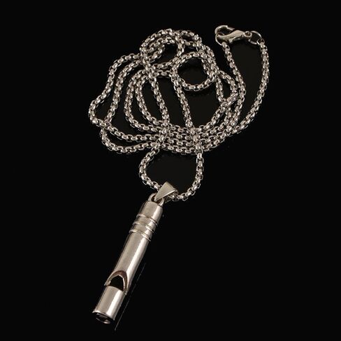Kopida 2 Pcs Titanium Whistle Necklace, Trendy Necklace Pendant Whistle for Jewelry Accessories, Emergency Survival, Hiking, Camping, and Pet Training in Saudi Arabia