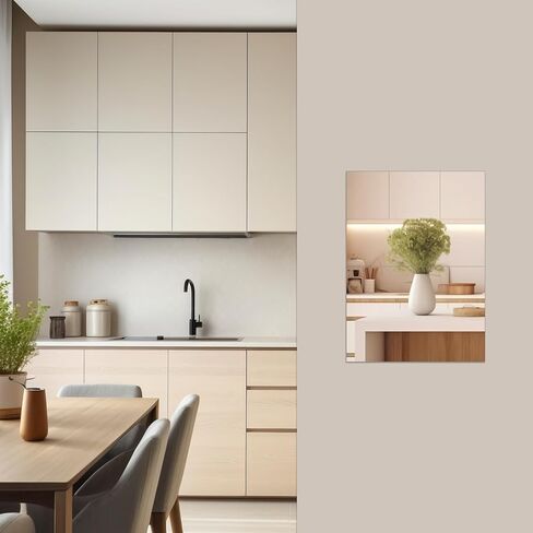 Sibba Wall-Mounted Mirror Tiles Decor Self Cut Acrylic Peel Stick Border Stickers Workout Sheet Squares Wallpaper Dance Body Mirrors Home Studio Gym Door Panels Window Frame Film Cut Size(2 PCS,30 cm) in Saudi Arabia