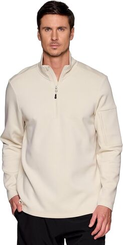 Avalanche Men's 1/4 Zip Top, Lightweight Long Sleeve Quarter Zip Sweatshirt Hiking Pullover with Zipper Pocket in Saudi Arabia