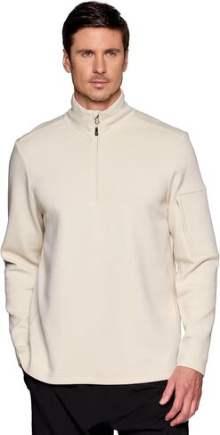 Avalanche Men's 1/4 Zip Top, Lightweight Long Sleeve Quarter Zip Sweatshirt Hiking Pullover with Zipper Pocket in Saudi Arabia