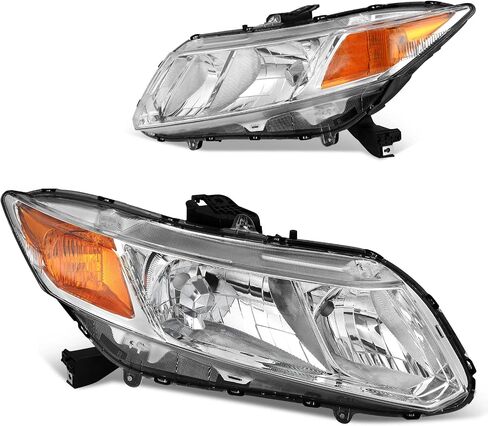 DWVO Projector Headlights Assembly with Daytime Running Lamps Compatible with 2016 2017 2018 2019 2020 2021 Civic Headlamp Replacement Pair Black Housing in Saudi Arabia