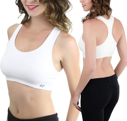 ToBeInStyle Women's Scoop Neck Racerback Sports Bra in Saudi Arabia