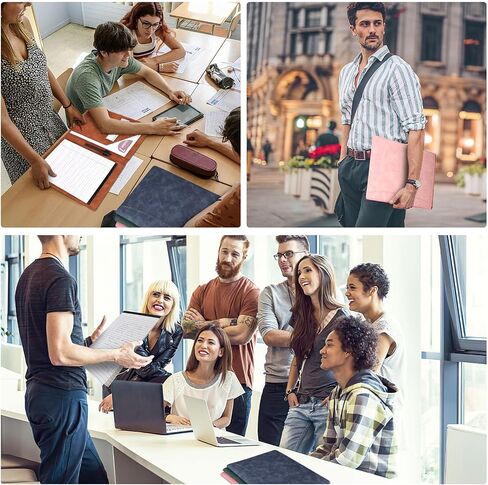 Koogel Portfolio Leather Binder, Dark Green Portfolio Folder for Legal Pad Portfolio Organizer with 30 Sheets Writing Notepad for School Office Meeting in Saudi Arabia