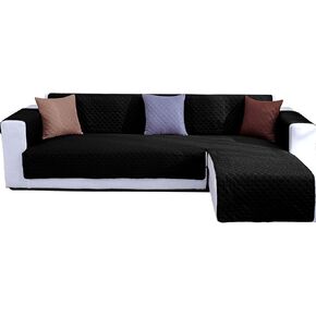 Double Side L Shape Couch Cover Sectional Sofa Covers Set Chaise Couch Cover Slip Covers for Sofas Couches Sectional Furniture Protector Cover (Large,Light Grey)