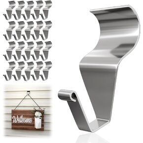 Goabroa Vinyl Siding Hooks, 10 Pack Heavy Duty Siding Hooks for Hanging Outdoor, No-Hole Needed Stainless Steel Siding Clips for Hanging Lights Decor in Kuwait