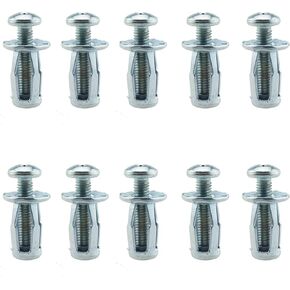 TAODAN 10PCS Fixing Jack Nut Expansion Nut Thin Threaded Insert M4x20 Petal Nut for Hanging Curtain Pole Lamp Picture Frame and Wall Cabinet
