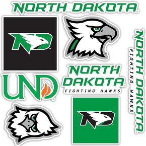 Desert Cactus University of North Dakota Fighting Hawks UND Stickers Vinyl Decals Laptop Water Bottle Car Scrapbook T2 (Type 2)