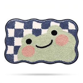 Molesun Frog Bathroom Rug Mat, Extra Soft Absorbent Bath Rug, Non-Slip Comfortable Bath Mat, Animal Carpet for Tub, Shower, Bath Room, Machine Wash Dry, Frog, 16"x24"