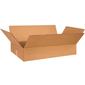 BOX USA 26x17x5 Flat Corrugated Boxes, Flat, 26L x 17W x 5H, Pack of 25 | Shipping, Packaging, Moving, Storage Box for Home or Business, Strong Wholesale Bulk Boxes