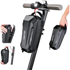 Electric Scooter Storage Bag, Waterproof Scooter Bag Durable EVA Hard Shell Front Tube Bag Handlebar Pouch Large Storage Bags for Mijia M365/M365 Pro/ Segway ES1/ES2/ES3 Kick Scooters Carrying Wallet
