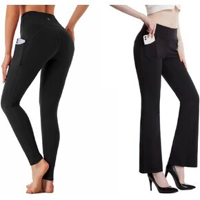 مجموعة من 2 سراويل يوجا للنساء من CAMBIVO، سراويل ضيقة للتمرين عالية الخصر مع جيوب in Kuwait