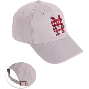 Desert Cactus Mississippi State University Baseball Hat Bulldogs MSU Brimmed Embroirderd Hats Cap Adjustable Cloth Strap Adult (Style E1) Gray