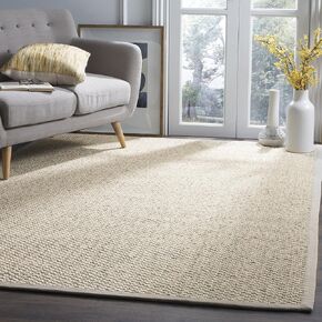 SAFAVIEH Natural Fiber Collection Area Rug - 8' x 11', Marble, Sisal Design, Easy Care, Ideal for High Traffic Areas in Living Room, Bedroom (NF525C)