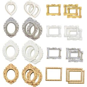 24 Pieces Mini Vintage Picture Frames for Your Christmas, Wedding, Party, and Home Decor; DIY Holiday Decorations; Miniature Scenes, and Dollhouses; Party Favors and Gift Tags