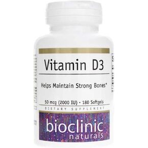Bioclinic Naturals Vitamin D3 2,000 I.U. 180 Softgels