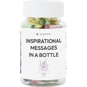 Pre-Written Message in a Bottle (Inspirational), Inspirational Quotes in a Bottle, Teacher Appreciation Gifts, Self Encouragement Gifts for Men