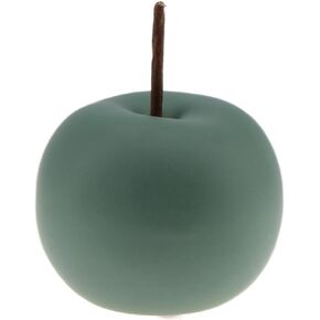 Woration Simulation Pink Apple Ornament Ceramic Craft Fruit Apple Handmade Decoration for Home Decor Bookshelf Terrace Office Living Room Table Kitchen Hotel Apartment