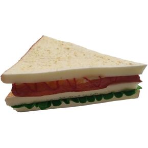Ebonee Artificial Fake Sandwich Bread Props, Realistic Simulated Sandwiches Lifelike Simulation Food Model for Food Display Kitchen Decoration Photography Props (1 Pack)