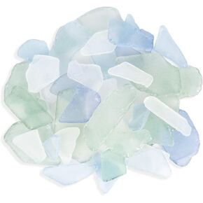 عطلة البحر للزجاج | ديكور زجاج البحر الأبيض 11 أونصة | قطع كبيرة من الزجاج البحري لديكور حفلات الزفاف على الشاطئ والحرف اليدوية | بالإضافة إلى كتاب إلكتروني بحري مجاني من تأليف جوزيف رينز in Kuwait