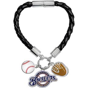 Game Time 101443 MLB Milwaukee Brewers Charm Bracelet