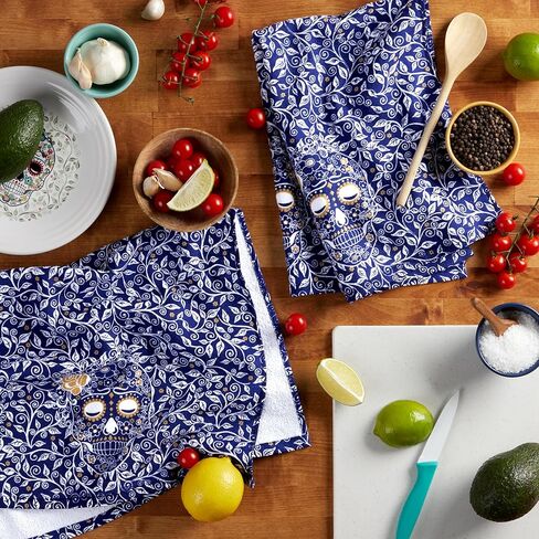 طقم فوط مطبخ فييستا جمجمة وكرمة، متعدد، 2 قطعة in Kuwait