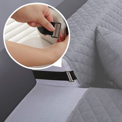 Double Side L Shape Couch Cover Sectional Sofa Covers Set Chaise Couch Cover Slip Covers for Sofas Couches Sectional Furniture Protector Cover (Large,Light Grey) in Saudi Arabia