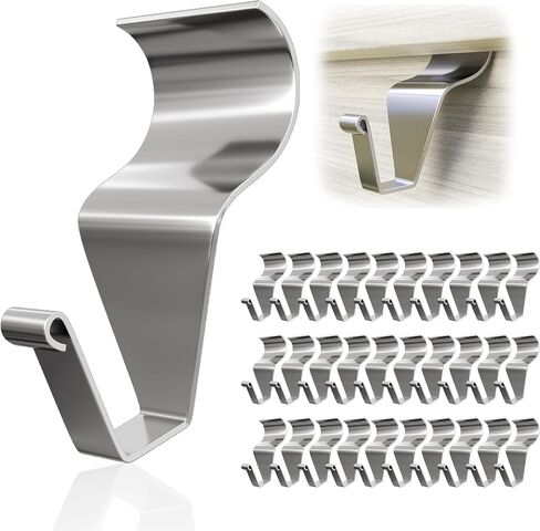 Goabroa Vinyl Siding Hooks, 10 Pack Heavy Duty Siding Hooks for Hanging Outdoor, No-Hole Needed Stainless Steel Siding Clips for Hanging Lights Decor in Saudi Arabia