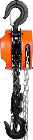 VEVOR Hand Chain Hoist 1/2 Ton 10 FT Come Along, 1100 lbs Capacity G80 Galvanized Carbon Steel with Double-Pawl Brake, Auto Chain Leading & 360° Rotation Hook, for Garage Factory Dock in Saudi Arabia