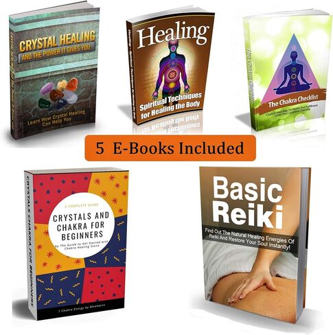 Chakra Stones Set - Crystals and Healing Stones Kit, 5 Ebooks (18 pcs) in Saudi Arabia