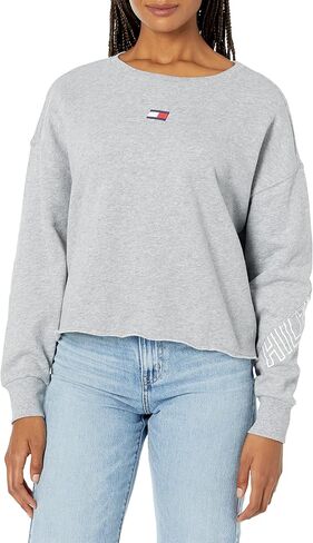 Tommy Hilfiger Womens Sport Crewneck، لؤلؤي منقط رمادي، X-Large in Saudi Arabia