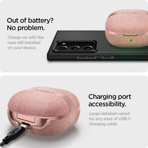 Spigen Urban Fit Designed for Galaxy Buds2 Pro (2022) / Buds 2 (2021) / Buds Pro (2021) / Buds Live (2020) Shockproof Protective Cover - Black in Saudi Arabia