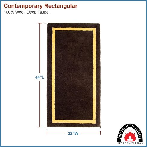 Mesa Tan Contemporary Wool Hearth Rug, Rectangular in Saudi Arabia