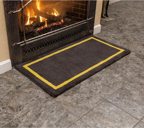Mesa Tan Contemporary Wool Hearth Rug, Rectangular in Saudi Arabia